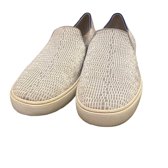 Rothy's The Sneaker Size 10.5 US Light Gray & White Opal Python Patterned - Picture 2 of 6